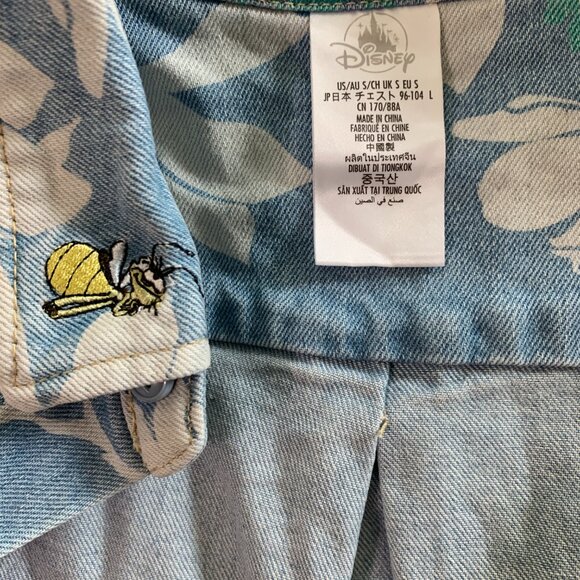 Disney Parks Shirt Mens S Princess and the Frog Denim Floral Color Me Courtney - Picture 5 of 5